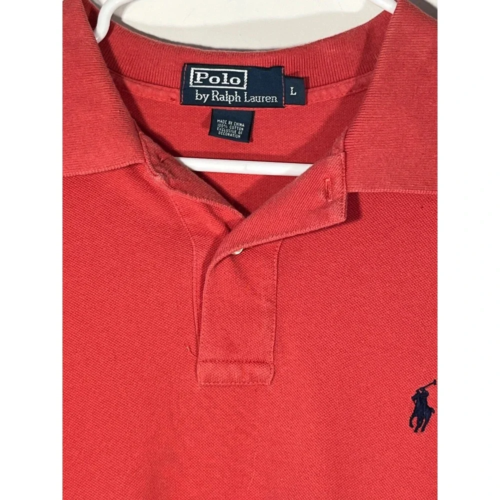 Polo Ralph Lauren‎ Men's Cotton Short Sleeve Polo Golf Shirt L Coral